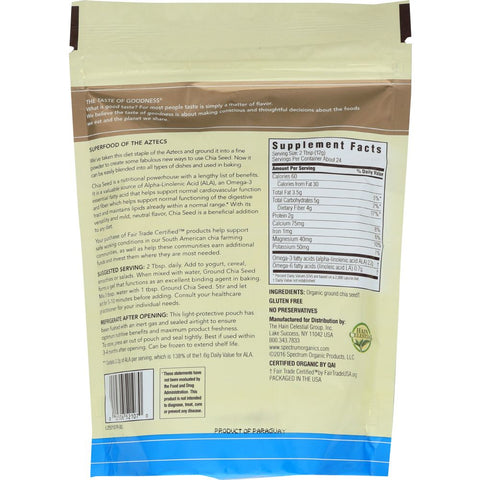 SPECTRUM ESSENTIALS: Ground Chia Seed Omega-3 & Fiber, 10 oz