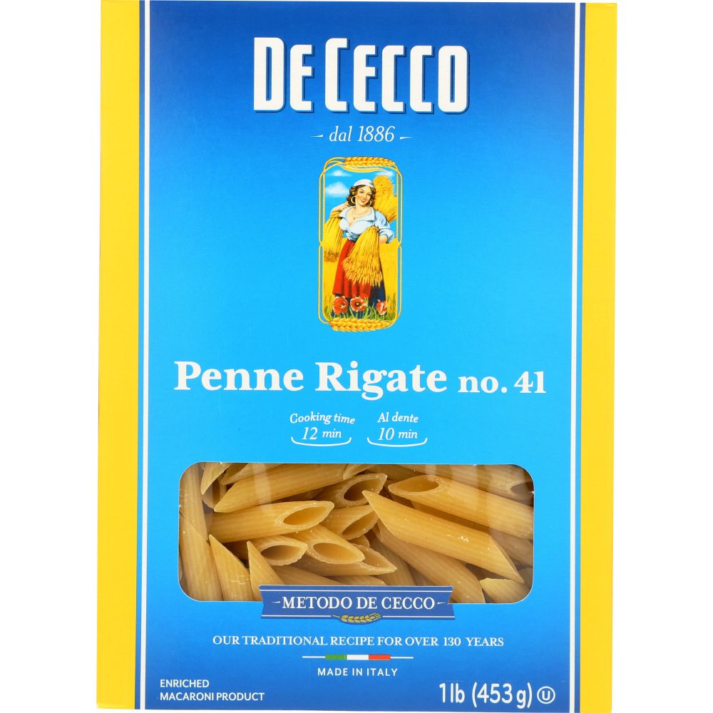 DE CECCO: #41 Penne Rigate Pasta, 16 oz