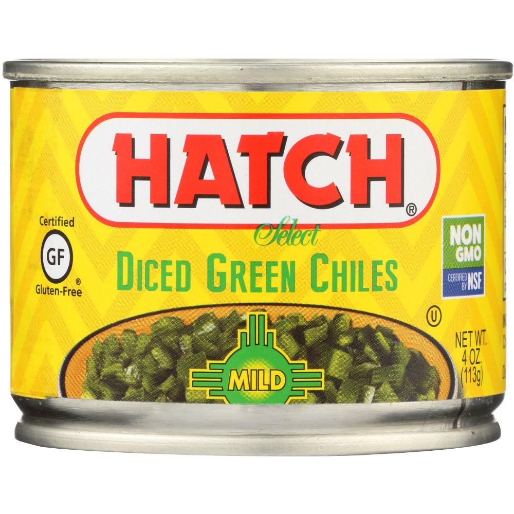HATCH: Mild Diced Green Chiles, 4 oz