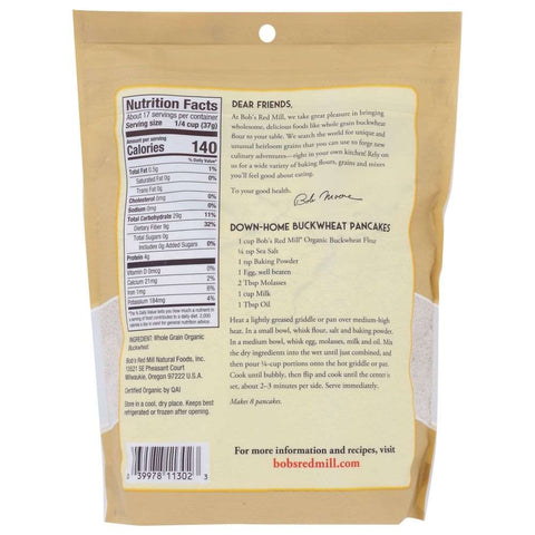 BOB'S RED MILL: Organic Buckwheat Flour, 22 oz