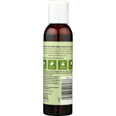 AURA CACIA: Organic Skin Care Oil Nuturing Sweet Almond, 4 oz