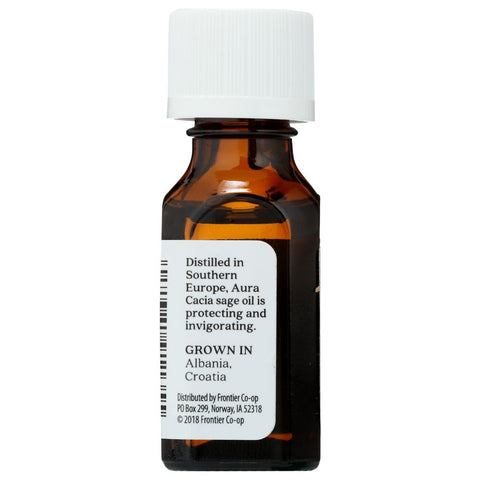 AURA CACIA: 100% Essential Oil Sage, 0.5 Oz