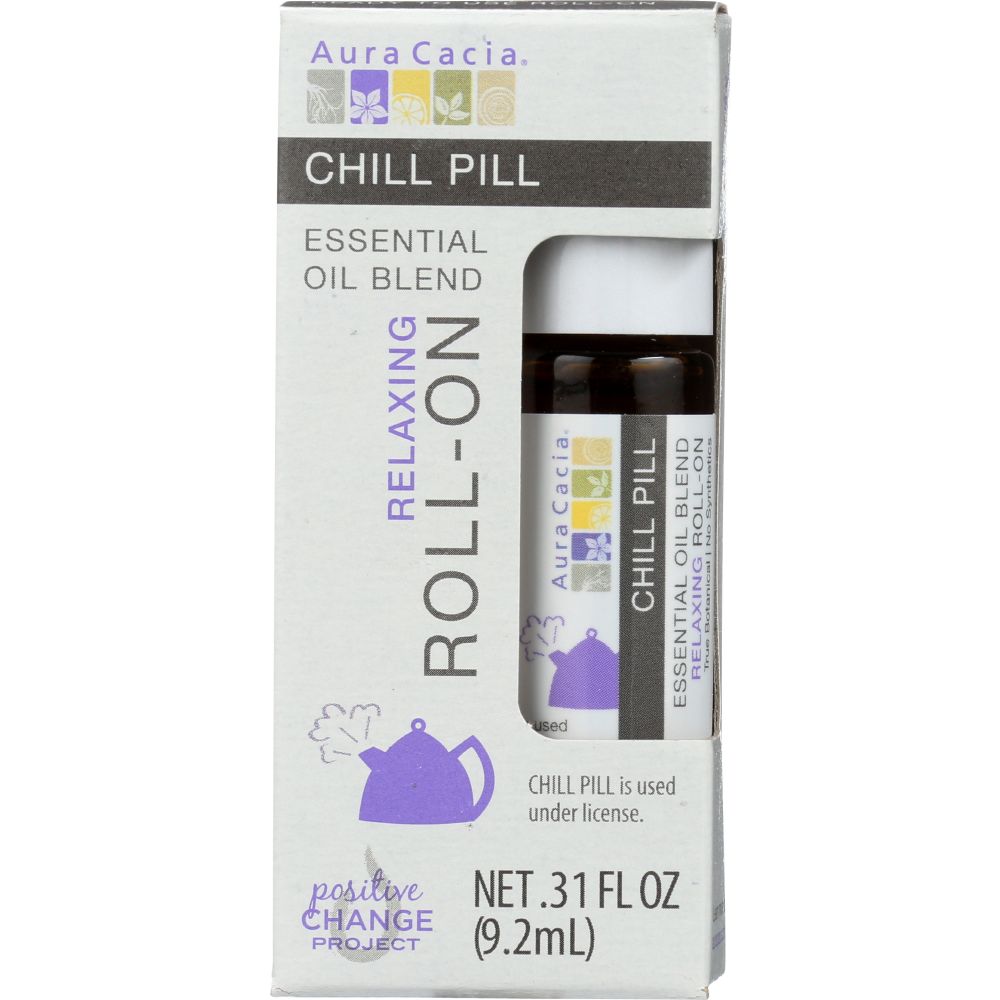 AURA CACIA: Oil Essential Roll Chill Pill, 0.31 oz