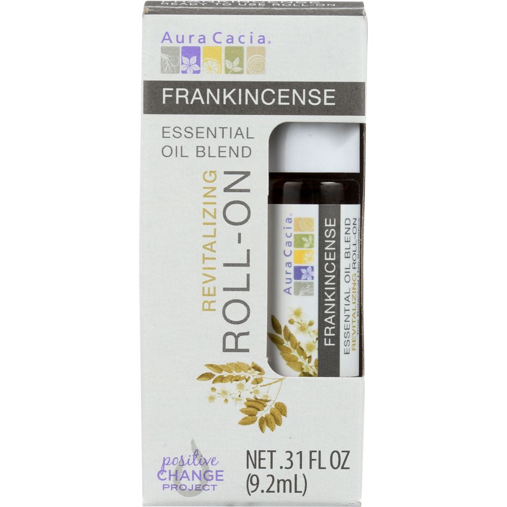 AURA CACIA: Oil Essential Roll-on Frankincense, 0.31 oz