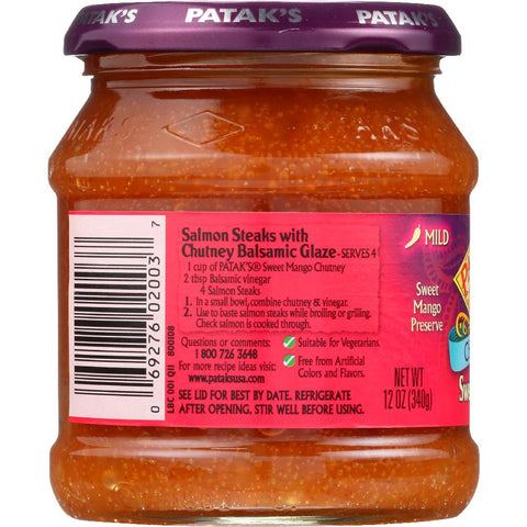 PATAK'S: Original Sweet Mango Chutney Mild, 12 Oz
