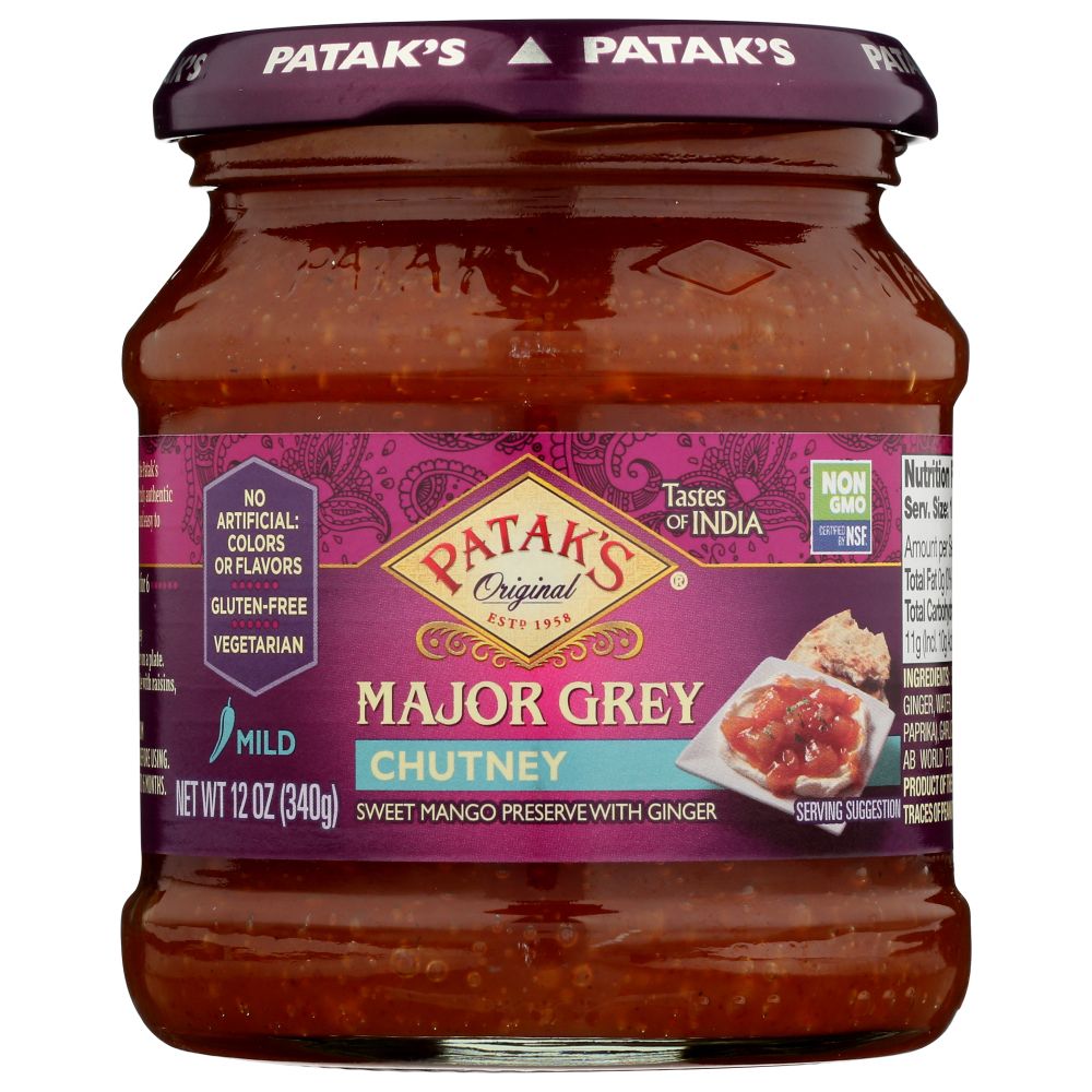 PATAK'S:  Major Grey Chutney Mango Preserve with Ginger, 12 oz