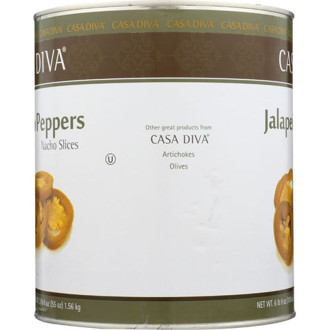 CASA DIVA: Jalapeno Pepper Sliced, 105 oz