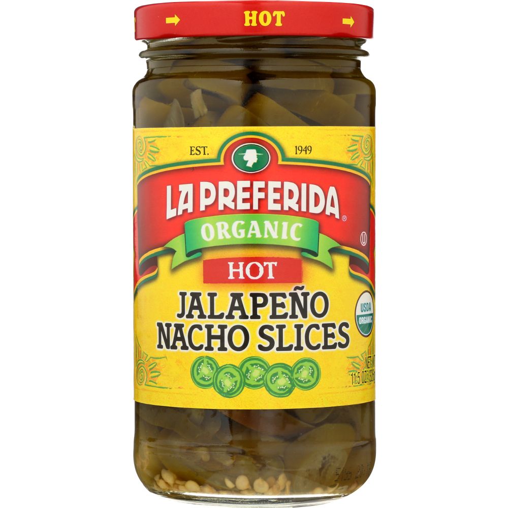 LA PREFERIDA: Organic Jalapeno Nacho Slices Hot, 11.5 oz