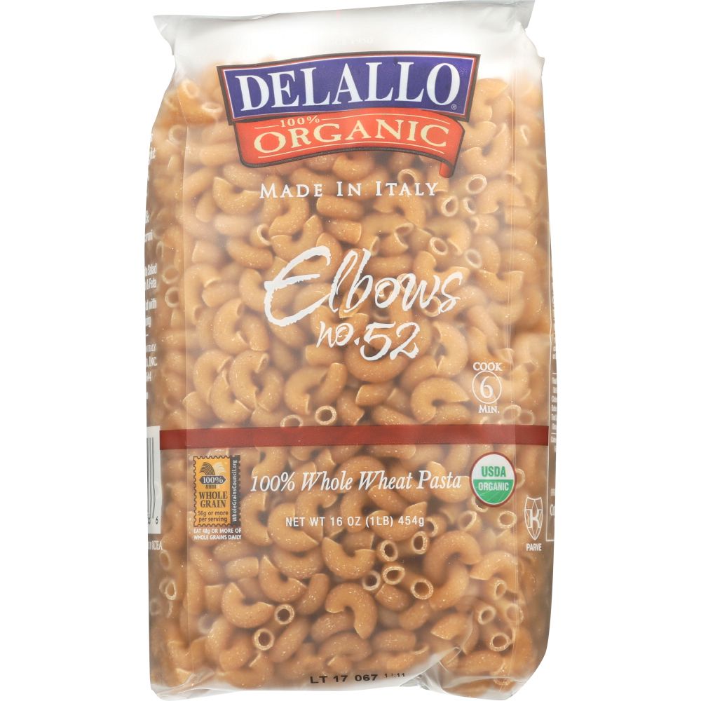DELALLO: Organic Elbows Pasta No. 52, 16 oz