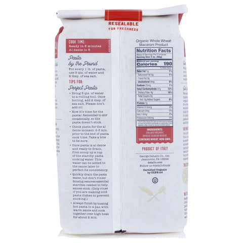 DELALLO: Organic Elbows Pasta No. 52, 16 oz