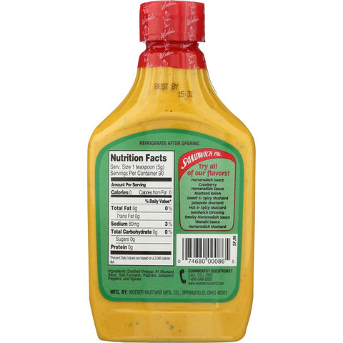 WOEBER'S: Sandwich Pal Jalapeno Mustard, 16 oz