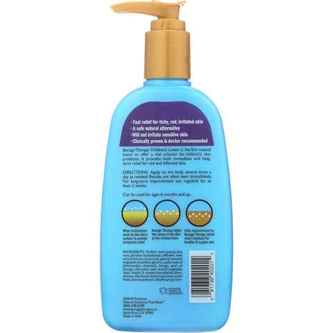 SHIKAI: Borage Therapy Children's Lotion Fragrance Free, 8 oz