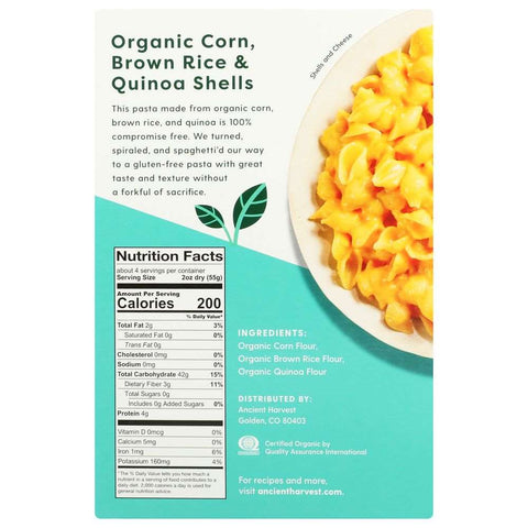 ANCIENT HARVEST: Supergrain Pasta Shells Gluten Free, 8 oz
