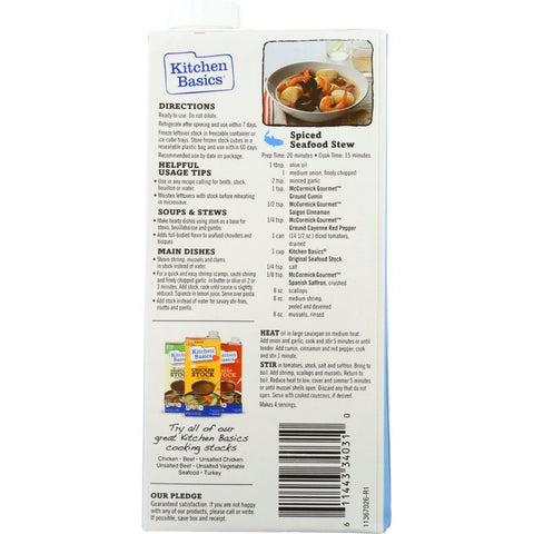 KITCHEN BASICS: Original Seafood Stock, 32 oz