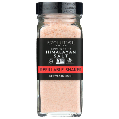 EVOLUTION SALT CO.: Gourmet Pink Himalayan Salt Refillable Shaker, 5 oz