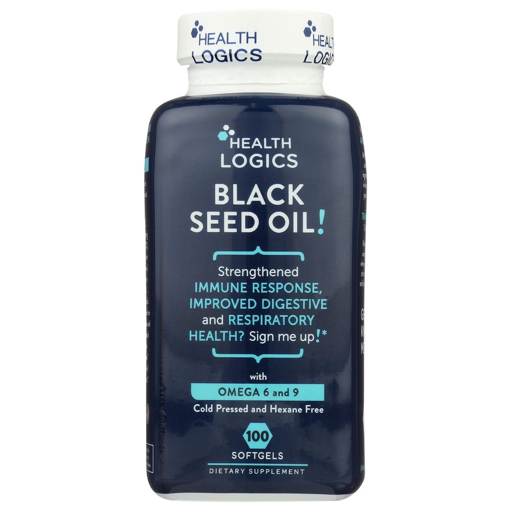 HEALTH LOGICS: Black Cumin Seed Oil, 100 softgels