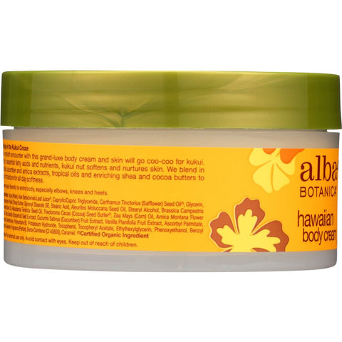 ALBA BOTANICA: Hawaiian Body Cream Kukui Nut, 6.5 oz