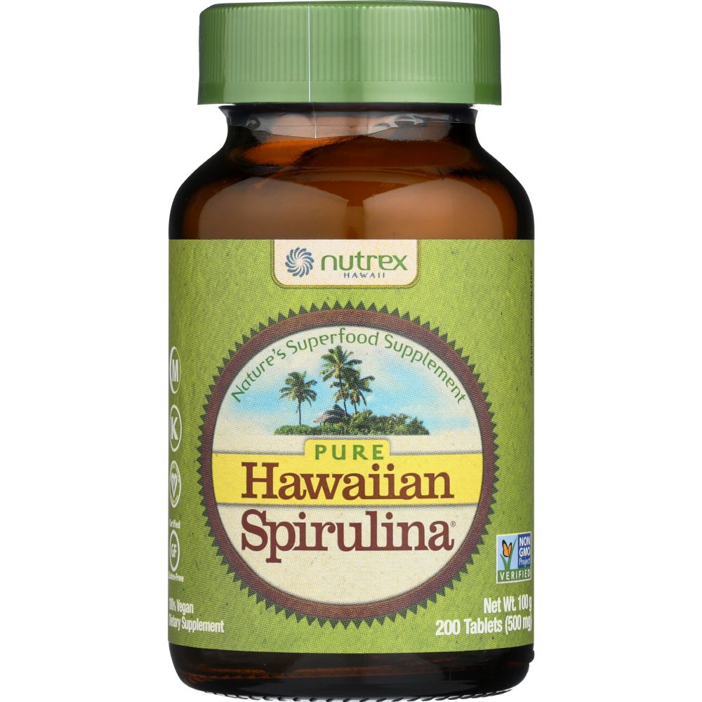 NUTREX: Hawaii Spirulina Pacifica Pure Hawaiian Nature's Multi-Vitamin 500 Mg, 200 Tablets
