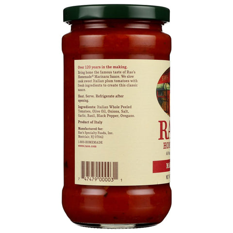 RAO'S HOMEMADE: Pasta Sauce Marinara, 15.5 oz