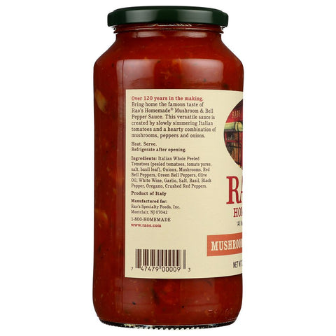 RAOS: Mushroom & Bell Pepper Sauce, 24 oz
