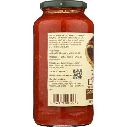 RAO'S: Roasted Garlic Sauce, 24 oz