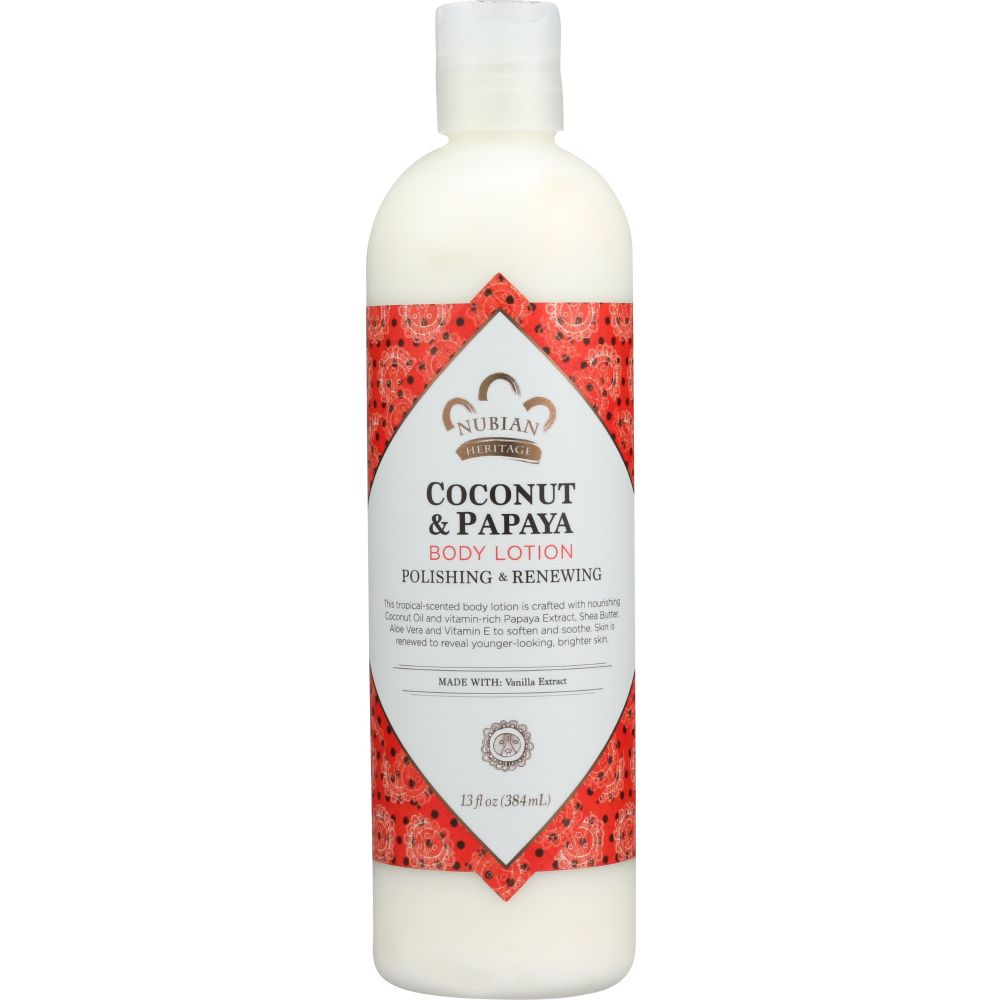 NUBIAN HERITAGE: Body Lotion Coconut & Papaya, 13 oz