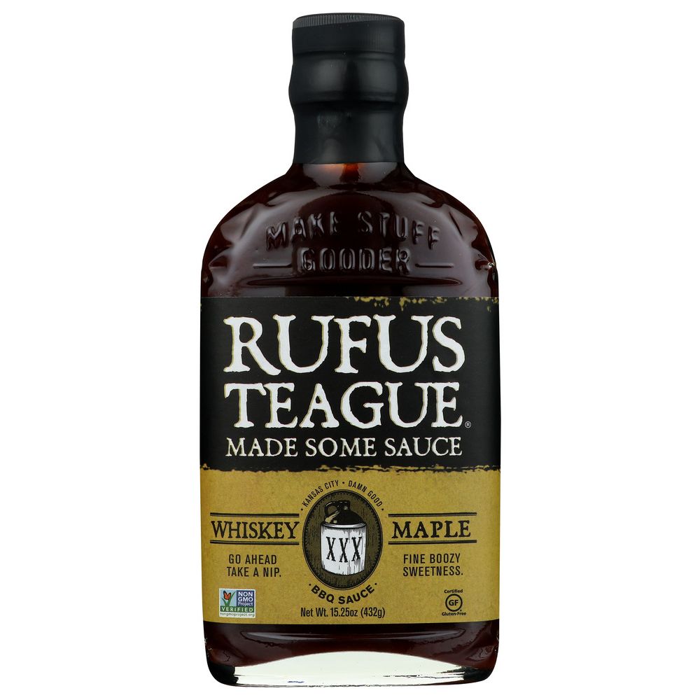 RUFUS TEAGUE: Whiskey Maple Bbq Sauce, 16 oz