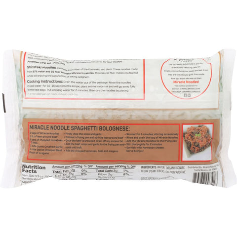 MIRACLE NOODLE: Organic Spaghetti Konjac Shirataki, 7 oz