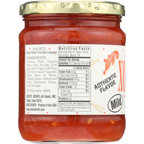 XOCHITL: Chipotle Salsa Mild, 15 oz