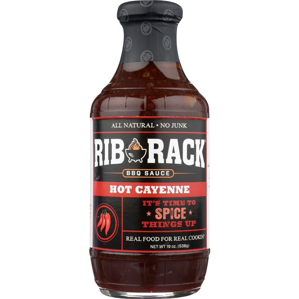 RIB RACK: Hot Cayenne BBQ Sauce, 19 oz