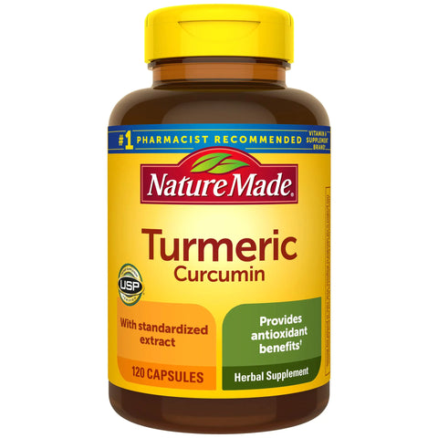 Nature Made Turmeric Curcumin 500 mg Herbal Supplement for Antioxidant Support 120 Capsules 120 Day Supply