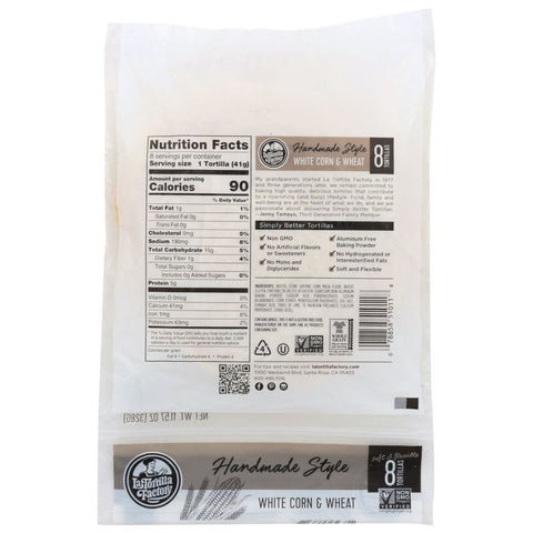 LA TORTILLA: Factory Handmade White Corn Tortillas, 11.57 oz