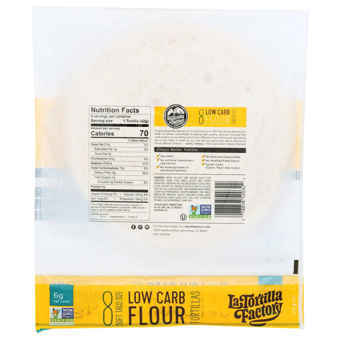 LA TORTILLA FACTORY: Low Carb Flour Tortillas, 11.8 oz