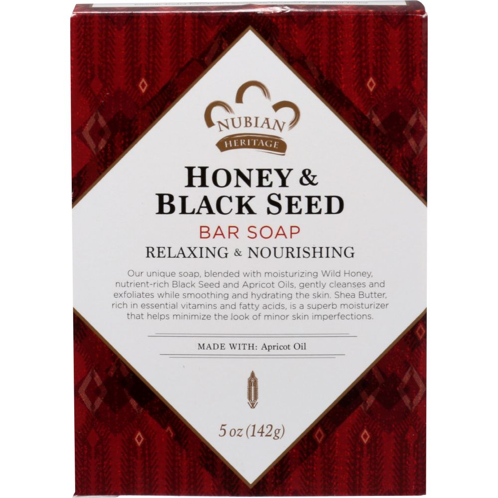 NUBIAN HERITAGE: Honey & Black Seed Soap, 5 oz