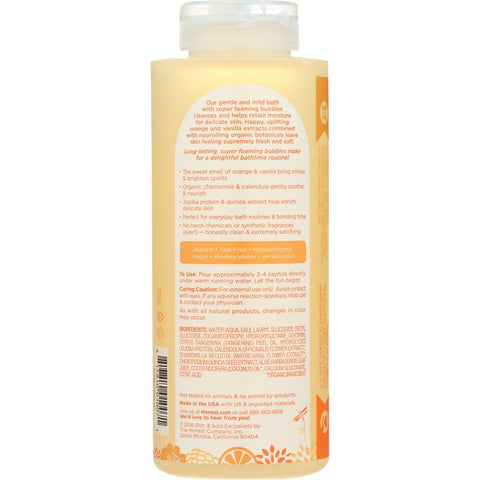 THE HONEST COMPANY: Bubble Bath Orange Vanilla, 12 oz