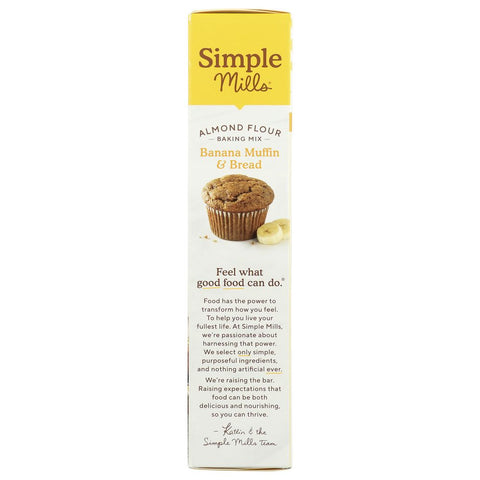 SIMPLE MILLS: Gluten Free Banana Muffin Almond Flour Mix, 9 oz