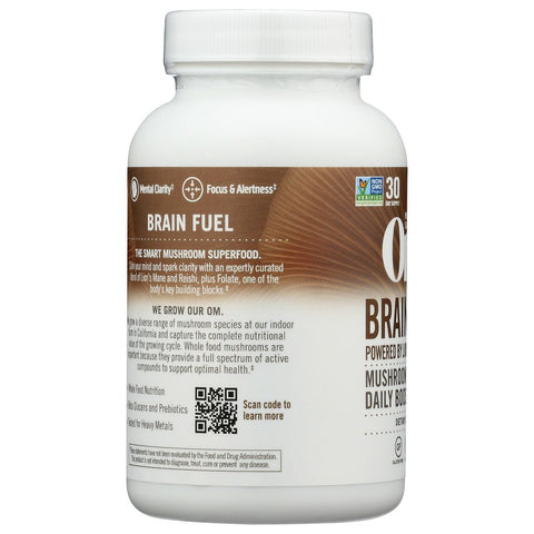 OM ORGANIC MUSHROOM NUTRITION: Brain Fuel Lions Mane Folate, 90 cp